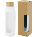 Botella de vidrio borosilicato con agarre de silicona de 600 ml Tidan