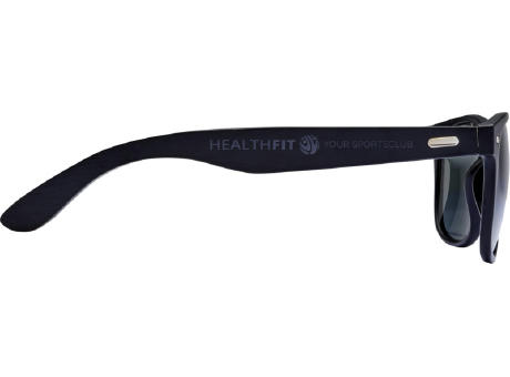 Gafas de sol de bambú con revestimiento en negro Arlo
