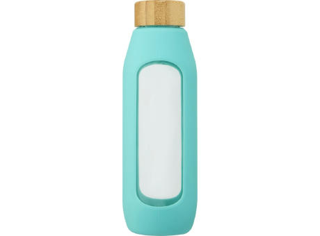 Botella de vidrio borosilicato con agarre de silicona de 600 ml Tidan