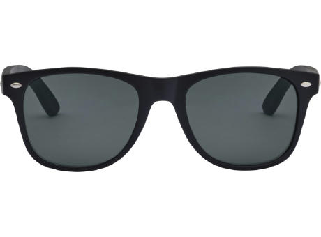 Gafas de sol de bambú con revestimiento en negro Arlo