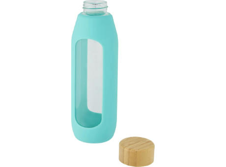 Botella de vidrio borosilicato con agarre de silicona de 600 ml Tidan
