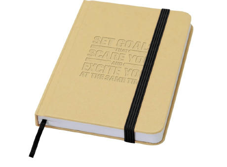 Libreta de tapa dura A6 de material reciclado con páginas lisas Reed