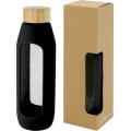 Botella de vidrio borosilicato con agarre de silicona de 600 ml Tidan