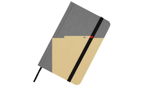 Libreta de tapa dura A6 de material reciclado con páginas lisas Reed