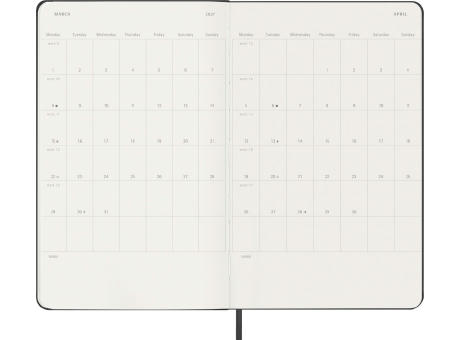 Agenda vertical L de 12 meses con tapa dura Moleskine