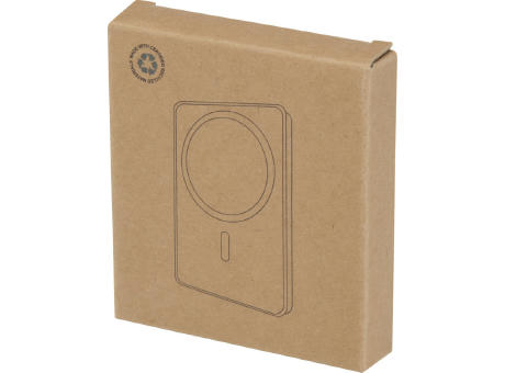 Batería externa inalámbrica magnética de 5000 mAh y 15 W con PD de 20 W fabricada con plástico reciclado Acrab
