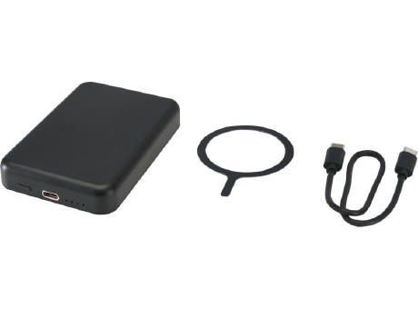 Batería externa inalámbrica magnética de 5000 mAh y 15 W con PD de 20 W fabricada con plástico reciclado Acrab