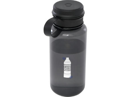 Botella deportiva de RPET con certificado RCS, de 900 ml y con tapa multifunción Ryder