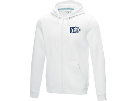 Sudadera con capucha y cremallera completa de orgánico para hombre 