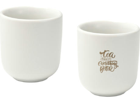 Juego de 2 tazas de espresso de cerámica acabado mate de 90 ml Male
