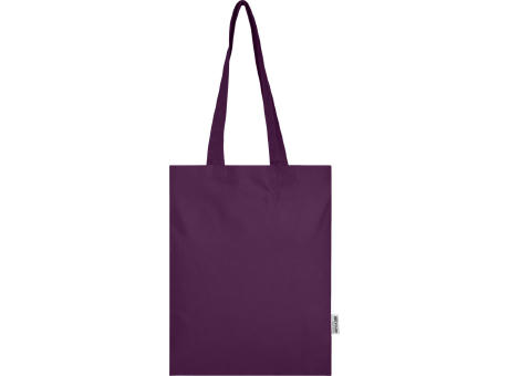 Bolsa Tote de 7 L de algodón reciclado de 140 g/m² con certificado GRS Madras Blend