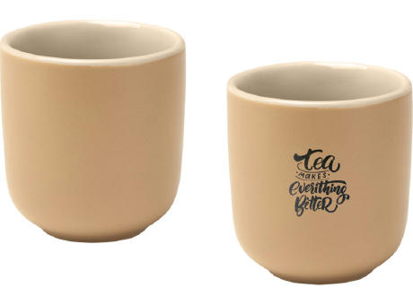 Juego de 2 tazas de espresso de cerámica acabado mate de 90 ml Male