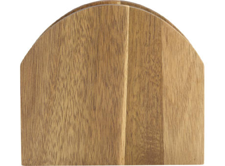 Servilletero de madera de acacia con un toque encantador