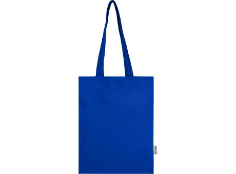 Bolsa Tote de 7 L de algodón reciclado de 140 g/m² con certificado GRS Madras Blend