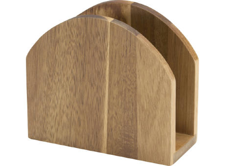 Servilletero de madera de acacia con un toque encantador