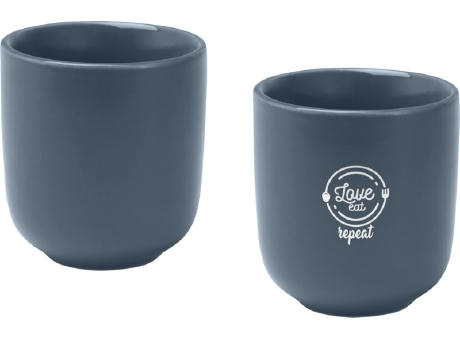Juego de 2 tazas de espresso de cerámica acabado mate de 90 ml Male