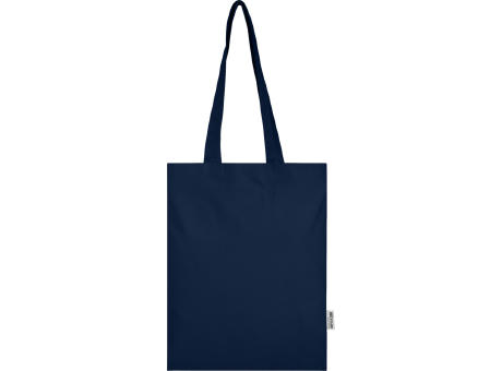 Bolsa Tote de 7 L de algodón reciclado de 140 g/m² con certificado GRS Madras Blend