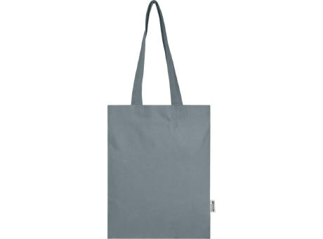 Bolsa Tote de 7 L de algodón reciclado de 140 g/m² con certificado GRS Madras Blend