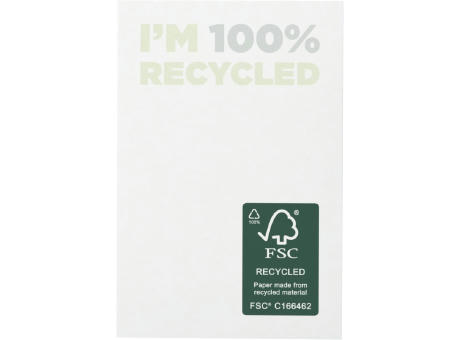 Bloc de notas adhesivas de papel reciclado de 50 x 75 mm Sticky-Mate® 