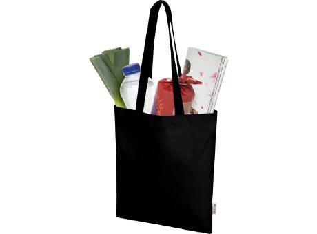 Bolsa Tote de 7 L de algodón reciclado de 140 g/m² con certificado GRS Madras Blend
