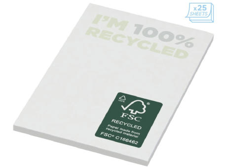 Bloc de notas adhesivas de papel reciclado de 50 x 75 mm Sticky-Mate® 