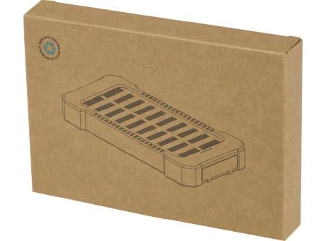 Batería externa solar de 5000 mAh y 10 W de plástico reciclado robusto con linterna incorporada Altair