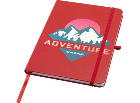 Libreta de tapa dura A5 de material reciclado con páginas rayadas Teak