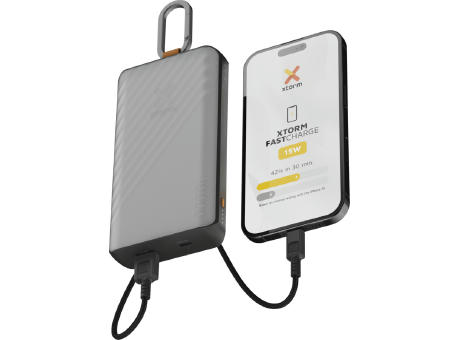 Batería externa solar de 10 000 mAh y 15 W con luz Xtorm XG2S101 Go2