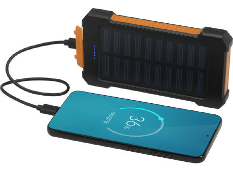 Batería externa solar de 5000 mAh y 10 W de plástico reciclado robusto con linterna incorporada Altair