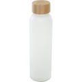 Botella de 500 ml de vidrio sodocálcico mate con tapa de bambú Lume