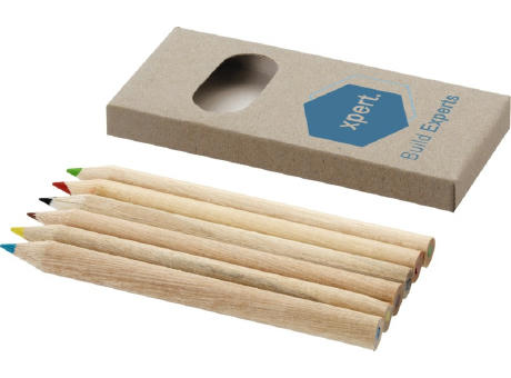 Set de 6 lápices de colores Ayola