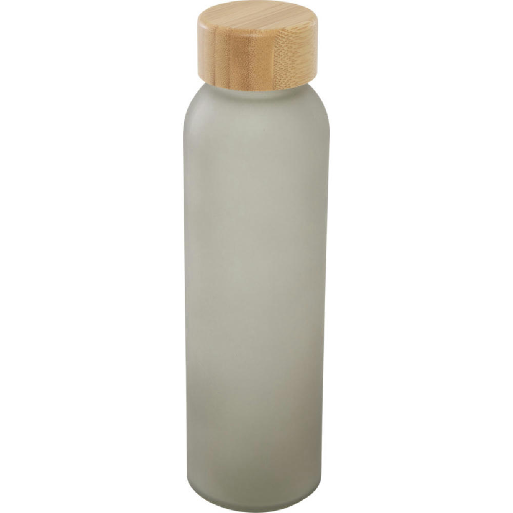Botella de 500 ml de vidrio sodocálcico mate con tapa de bambú Lume