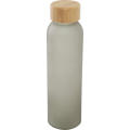 Botella de 500 ml de vidrio sodocálcico mate con tapa de bambú Lume