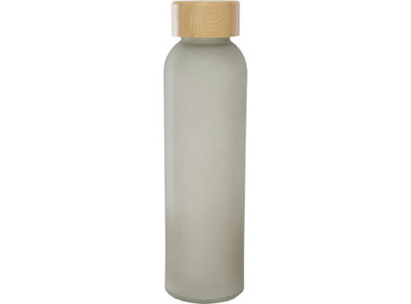 Botella de 500 ml de vidrio sodocálcico mate con tapa de bambú Lume
