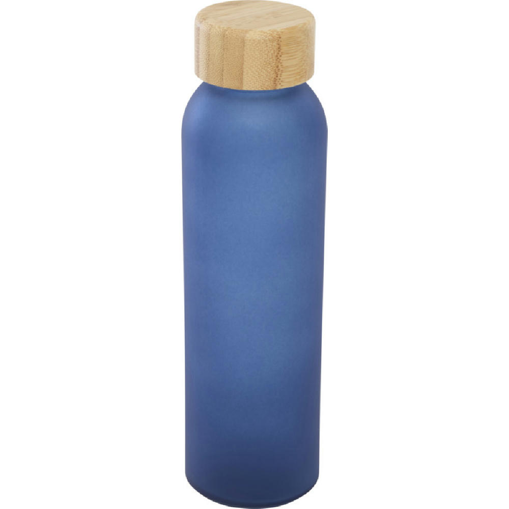 Botella de 500 ml de vidrio sodocálcico mate con tapa de bambú Lume