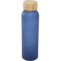 Botella de 500 ml de vidrio sodocálcico mate con tapa de bambú Lume