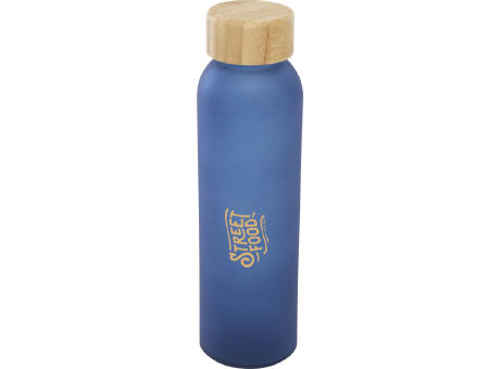 Botella de 500 ml de vidrio sodocálcico mate con tapa de bambú Lume