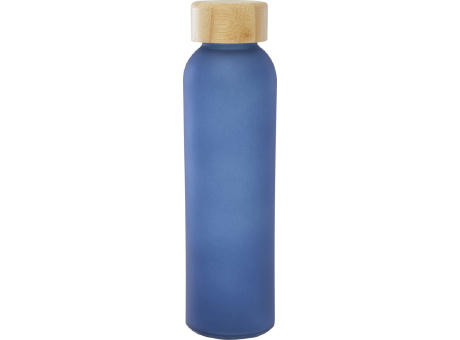 Botella de 500 ml de vidrio sodocálcico mate con tapa de bambú Lume