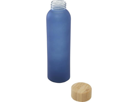 Botella de 500 ml de vidrio sodocálcico mate con tapa de bambú Lume