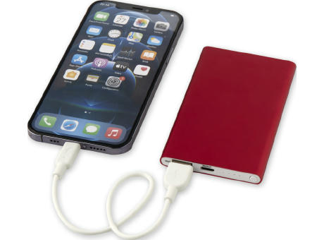 Batería externa tipo C de aluminio reciclado de 4000 mAh Pep 
