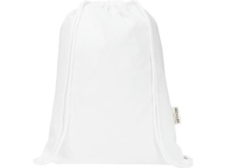 Bolsa de 5 L con cordón de algodón reciclado de 140 g/m² con certificado GRS Oregon Blend