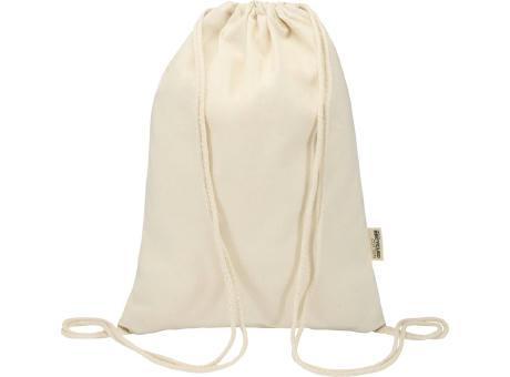 Bolsa de 5 L con cordón de algodón reciclado de 140 g/m² con certificado GRS Oregon Blend