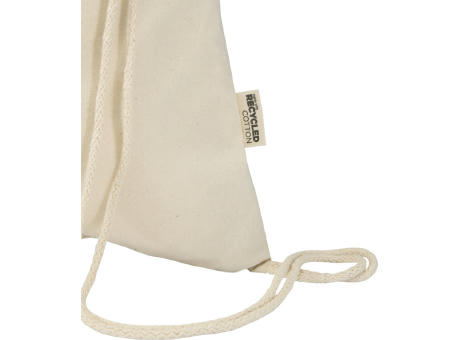 Bolsa de 5 L con cordón de algodón reciclado de 140 g/m² con certificado GRS Oregon Blend