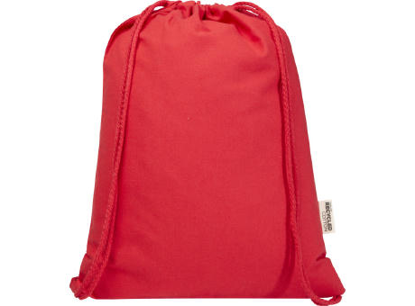 Bolsa de 5 L con cordón de algodón reciclado de 140 g/m² con certificado GRS Oregon Blend