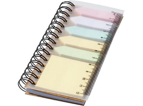 Libreta con espiral y notas adhesivas de colores Spinner