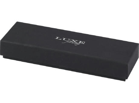 Set de regalo de bolígrafo y rollerball de aluminio reciclado Lucetto (tinta negra)