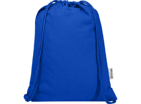 Bolsa de 5 L con cordón de algodón reciclado de 140 g/m² con certificado GRS Oregon Blend