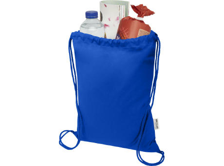 Bolsa de 5 L con cordón de algodón reciclado de 140 g/m² con certificado GRS Oregon Blend