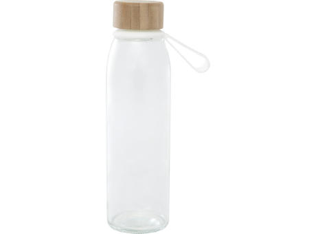 Botella de cristal de 500 ml con asa de silicona y tapa de bambú Porto