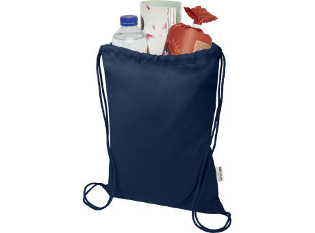 Bolsa de 5 L con cordón de algodón reciclado de 140 g/m² con certificado GRS Oregon Blend